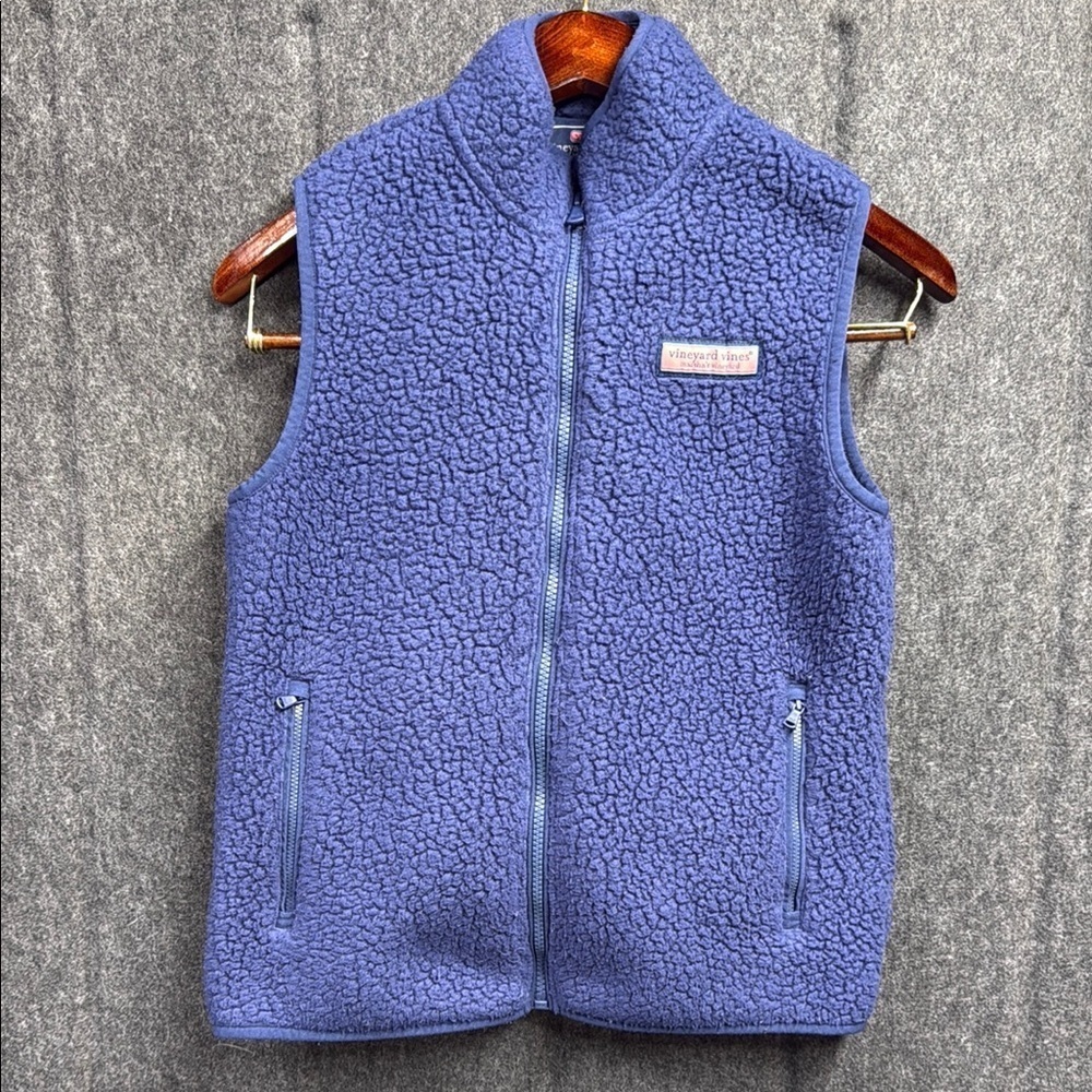 Vineyard Vines Kids Deep Blue Fleece Vest